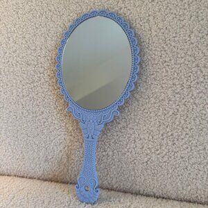 Periwinkle Blue Hand Held Princess Mirror